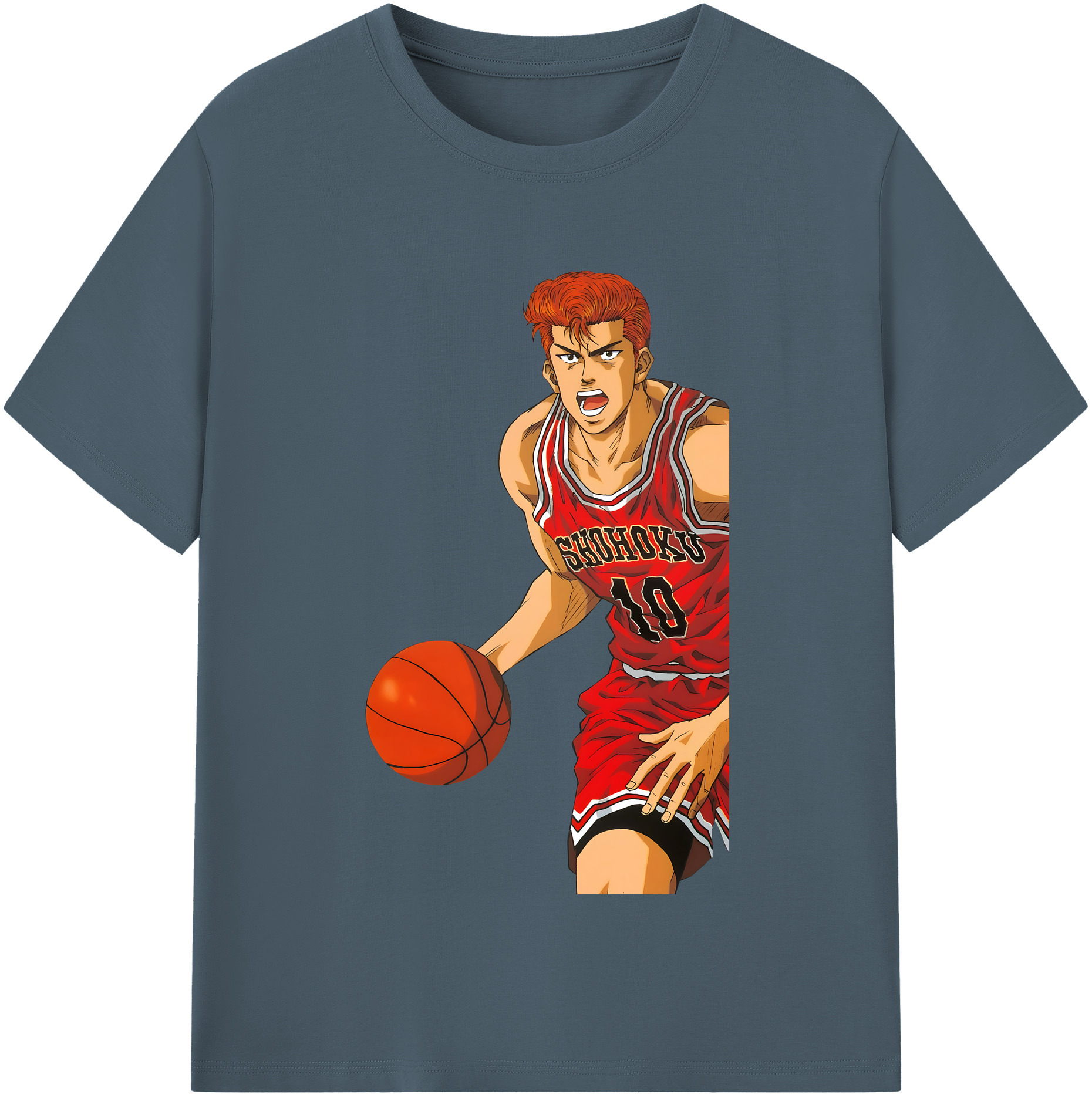 SLAM DUNK／スラムダンク 綿100％半袖Tシャツ（フロントプリント）